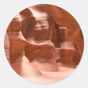 Antelope Canyon, Naturally Lit Runder Aufkleber