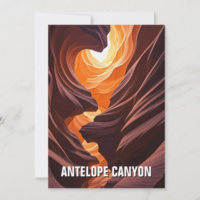 Antelope Canyon Souvenir Feiertagskarte (Vorderseite)