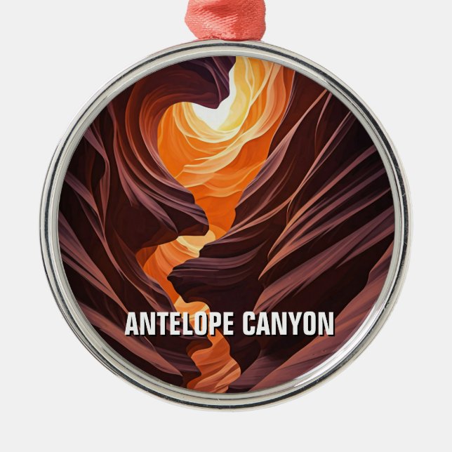 Antelope Canyon Souvenir Ornament Aus Metall (Vorne)