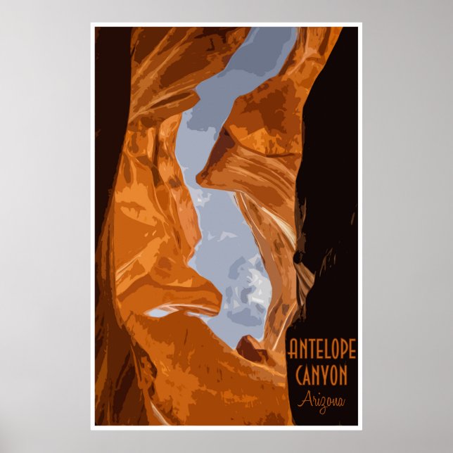 Antelope Canyon Vintage Poster (Vorne)