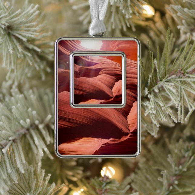 Antelope Canyon | Zazzle_Growshop. Rahmen-Ornament Silber (Baum)