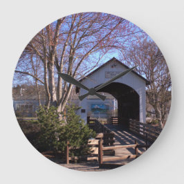 Antelope Cree Bridge - Eagle Point, Oregon Große Wanduhr