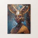 Antelope Headdress Science Fiction Cyberpunk<br><div class="desc">Fantasy,  Sci-fi & Horror Art von The Lunarium.</div>