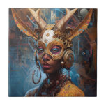 Antelope Headdress Science Fiction Cyberpunk Fliese<br><div class="desc">Fantasy Art Produkte von The Lunarium.</div>