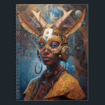 Antelope Headdress Science Fiction Cyberpunk Notizblock<br><div class="desc">Fantasy Art Produkte von The Lunarium.</div>