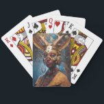 Antelope Headdress Science Fiction Cyberpunk Spielkarten<br><div class="desc">Fantasy Art Produkte von The Lunarium.</div>