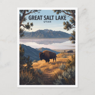 Antelope Island State Park, Great Salt Lake Gesche Postkarte
