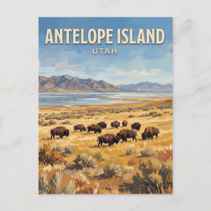 Antelope Island State Park Utah Postkarte