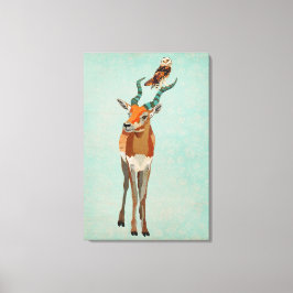 Antelope & Owl Leinwand