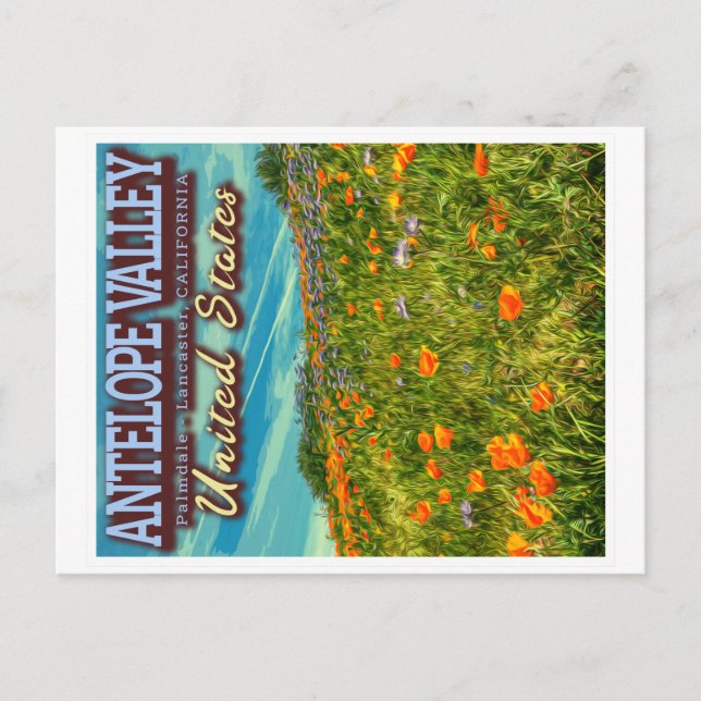 ANTELOPE VALLEY - KALIFORNIEN US - FRÜHSTÜCKSPOPPI POSTKARTE (Vorderseite)