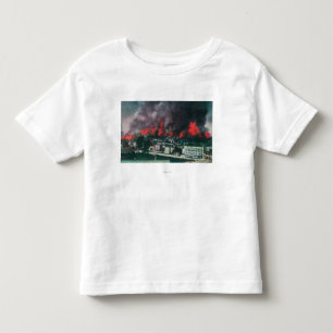 Antenne der Stadt in Flammen während Feuers 1906 Kleinkind T-shirt
