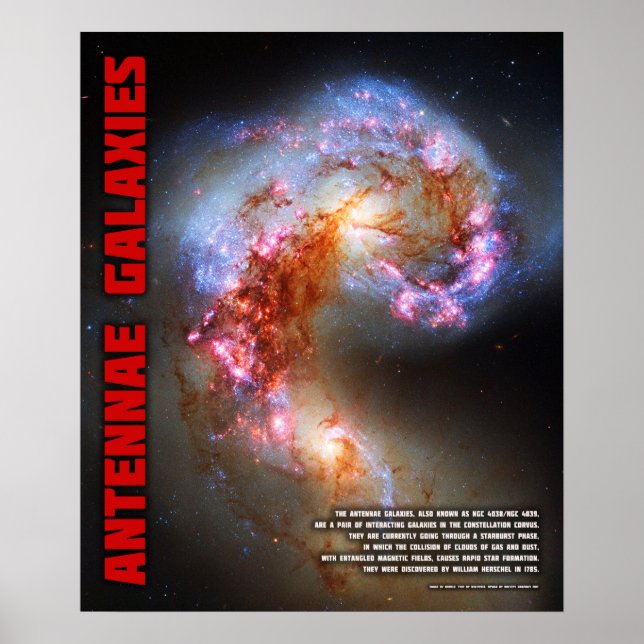 Antennen-Galaxien Poster (Vorne)