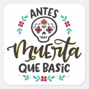 Antes Muerta Que Basic, Spanien Quadratischer Aufkleber