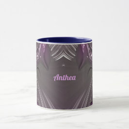 ANTHEA ~ GLOSSY 3D brillant rose argent ~ Mug