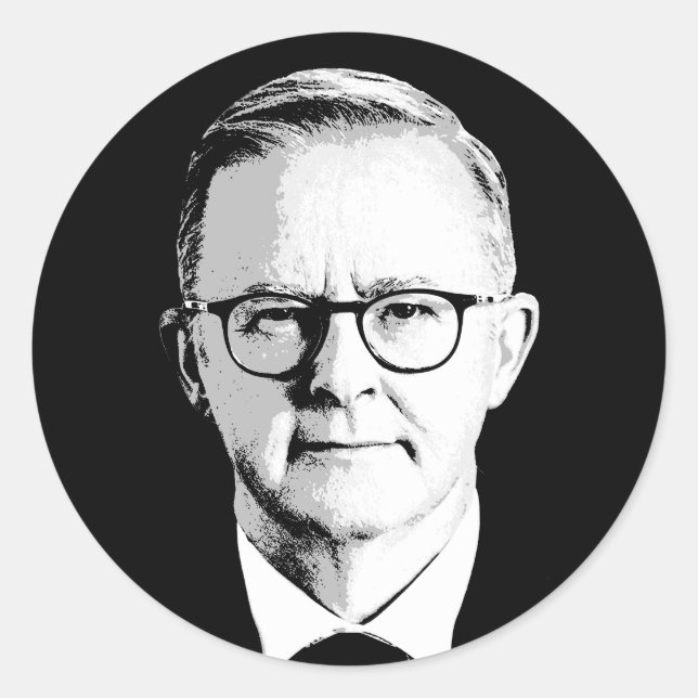 Anthony Albanese Runder Aufkleber (Vorderseite)