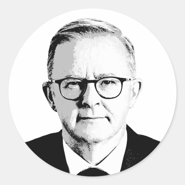 Anthony Albanese Runder Aufkleber (Vorderseite)