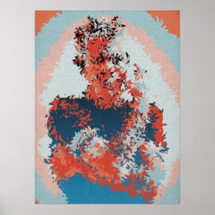 Anthony Bourdain Künstlerisches Porträt Moderne Wa Poster