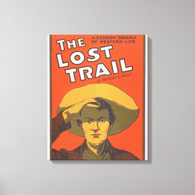 Anthony E. Wills "The Lost Trail" Wester Theater Leinwanddruck (Vorderseite)