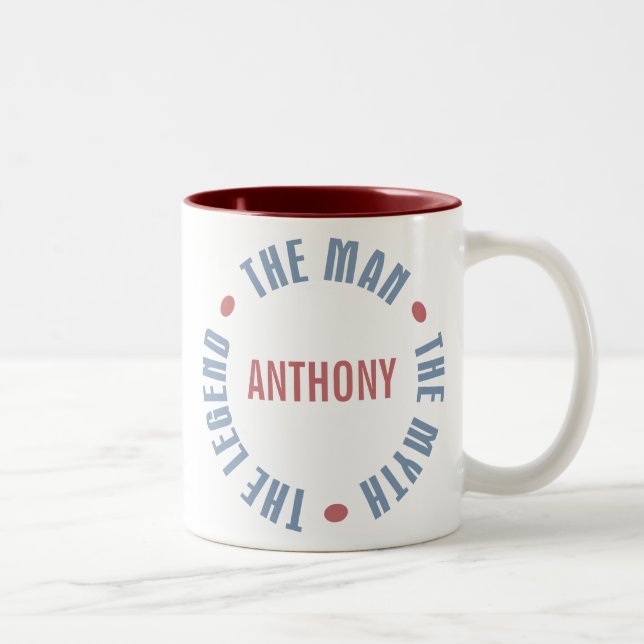 Anthony-Mann-Mythos-Legende kundengerecht Zweifarbige Tasse (Rechts)