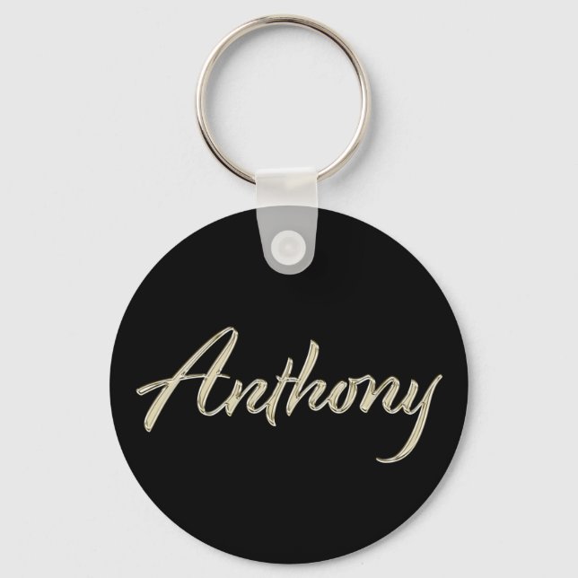 Anthony Name whitegold Button Porte-clés (Recto)