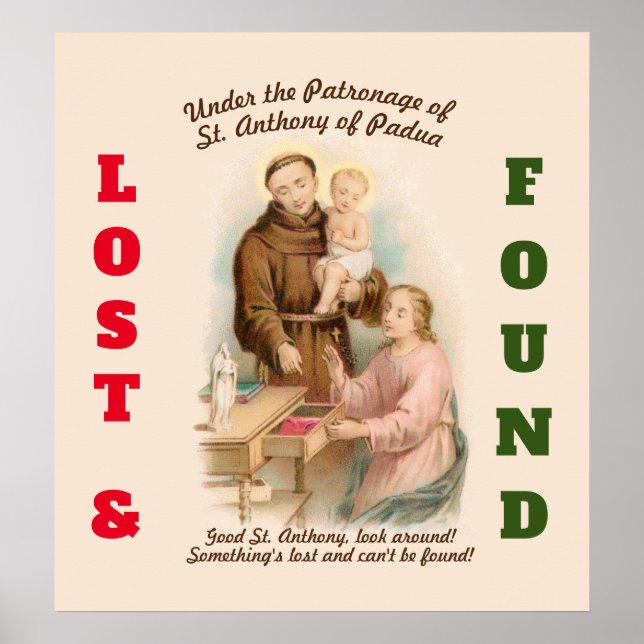Anthony of Padua, Finder der verlorenen Dinge (TF  Poster (Vorne)
