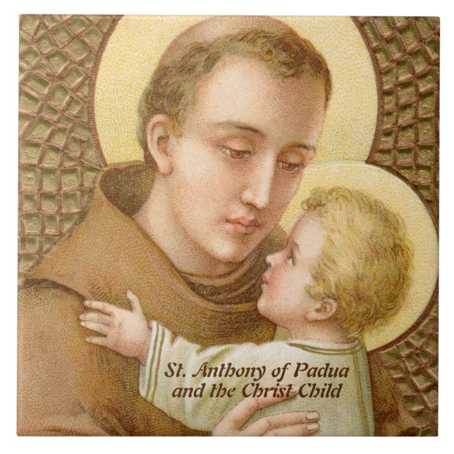 Anthony of Padua & the Christ Child (JM 05) Fliese (Vorderseite)