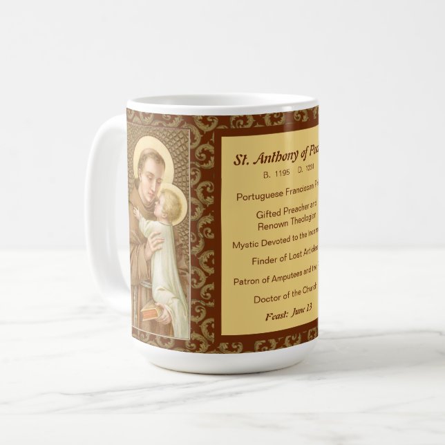 Anthony of Padua & the Christ Child (JM 05) Kaffeetasse (Vorderseite Links)