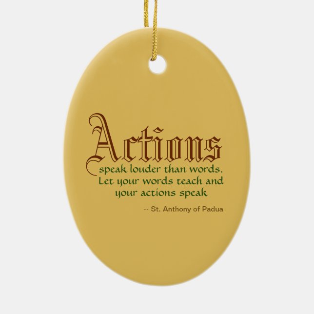 Anthony of Padua & the Christ Child (JM 05) Keramik Ornament (Hinten)