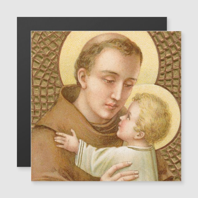 Anthony of Padua & the Christ Child (JM 05) Magnetkarte (Vorne/Hinten)