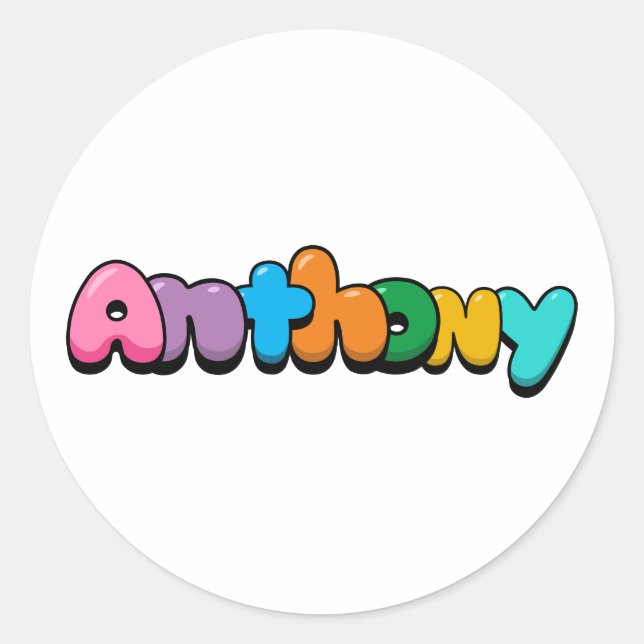 Anthony Runder Aufkleber (Vorderseite)