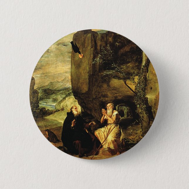 Anthony the Great and Paul of Thebes Button (Vorderseite)