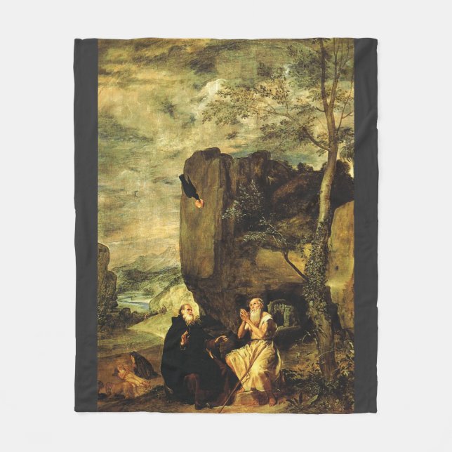 Anthony the Great and Paul of Thebes Fleecedecke (Vorderseite)