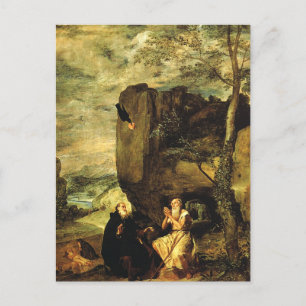 Anthony the Great and Paul of Thebes Postkarte