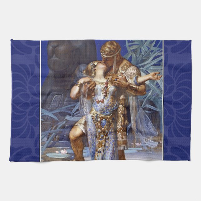 Anthony und Cleopatra Liebe Classic Geschirrtuch (Horizontal)