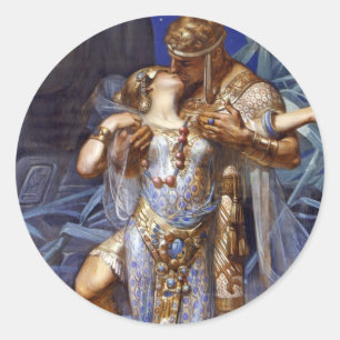 Anthony und Cleopatra Liebe Classic Runder Aufkleber