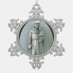 Anthony und Jesus ~ Zinnverzierung Schneeflocken Zinn-Ornament