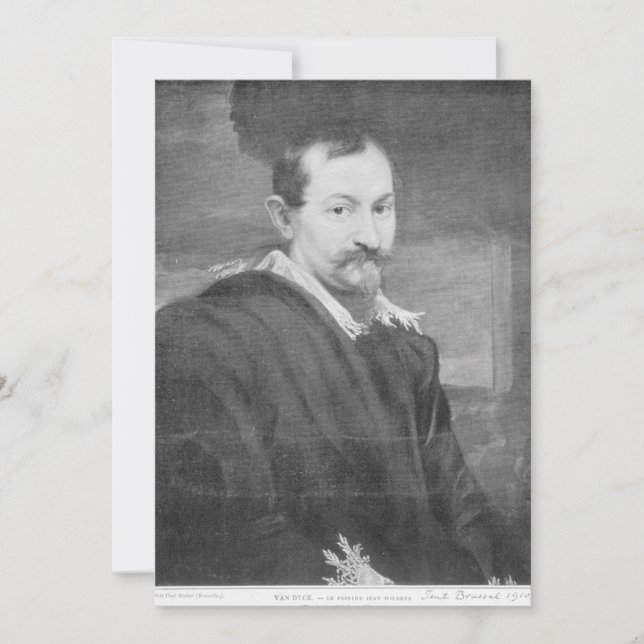 Anthony van Dyck - Lost-Porträt von Jan Wildens Einladung (Vorderseite)