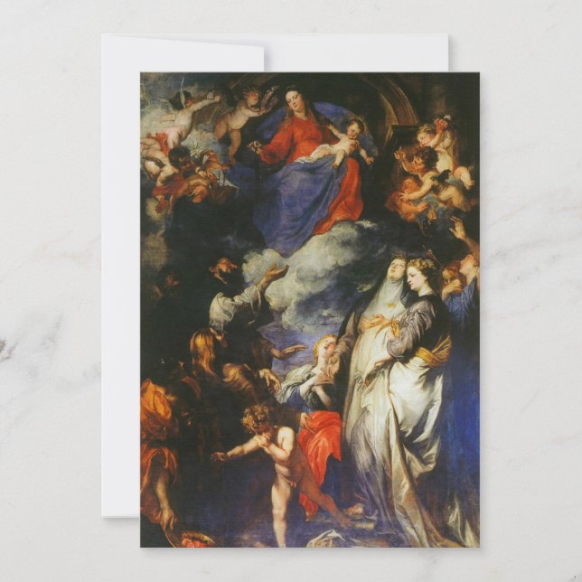 Anthony van Dyck - Madonna del Rosario Einladung (Vorderseite)