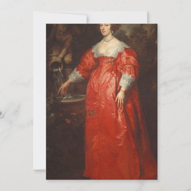 Anthony van Dyck - Portrait einer unbekannten Dame Einladung (Vorderseite)