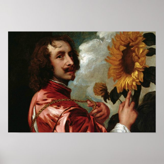 Anthony van Dyck - Selbstportrait Poster (Vorne)