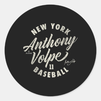 Anthony Volpe New York Baseball Cursive Mlbpa Runder Aufkleber