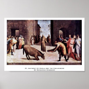 Anthony von Padua und der Eselwunder Poster