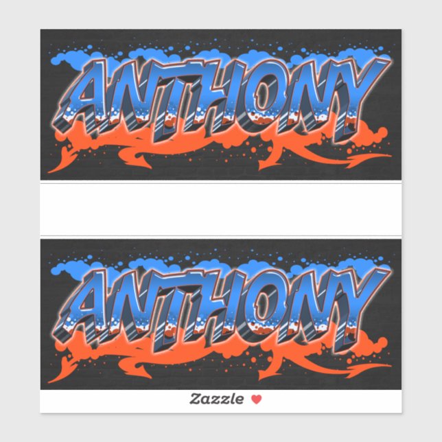Anthony Vorname Name Graffiti Aufkleber Sticker (Blatt)