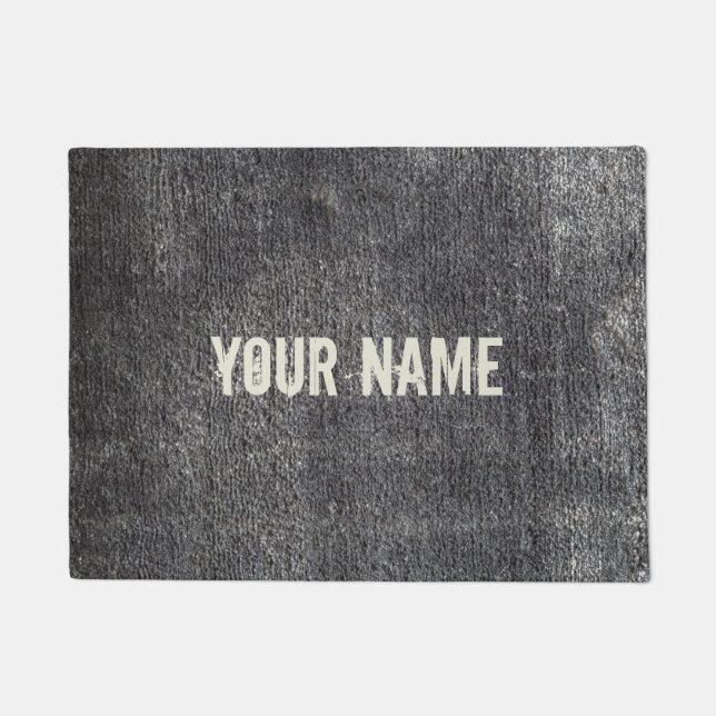 Anthrazitteppich aus Grau-Velours Vintag Fußmatte (Vorderseite)