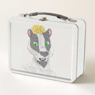 Anthro Badgesicht Metall Brotdose
