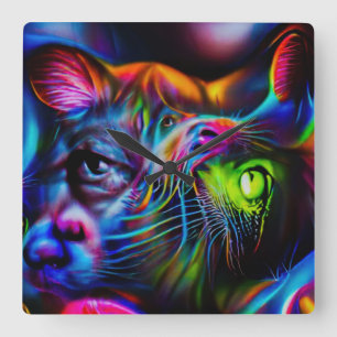 Anthrophobie Quadratische Wanduhr