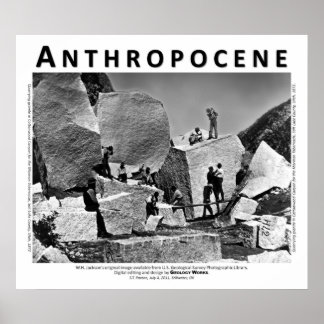 Anthropocene VI - Granitsteinbruch, Salzsee Landkr Poster