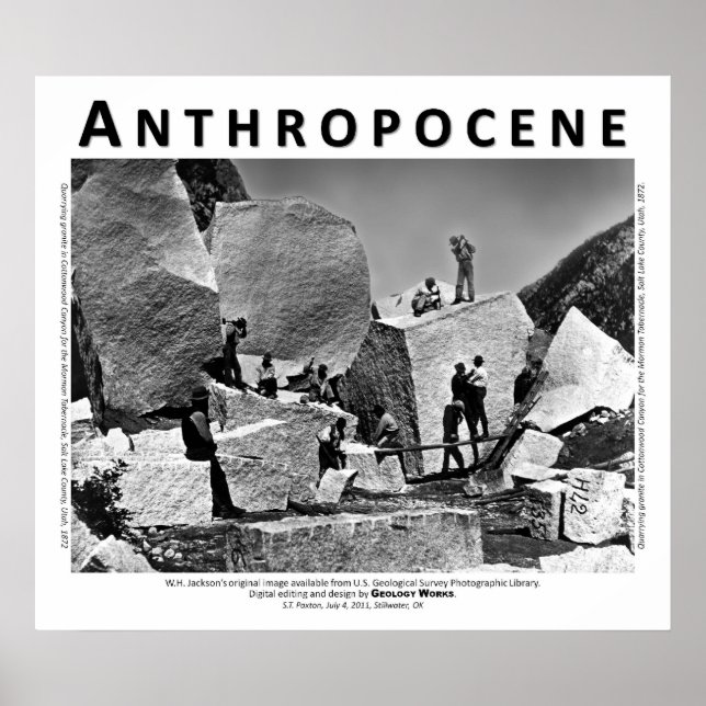 Anthropocene VI - Granitsteinbruch, Salzsee Landkr Poster (Vorne)