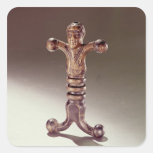 Anthropoid-Schwerthügel Quadratischer Aufkleber