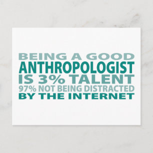 Anthropologe 3% Talent Postkarte